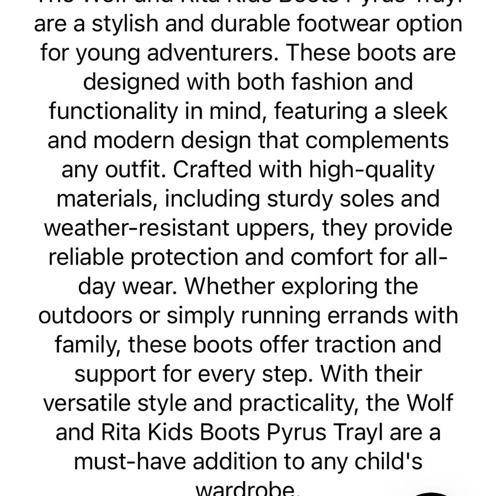 Wolf & Rita Kids Orange and Black Boots